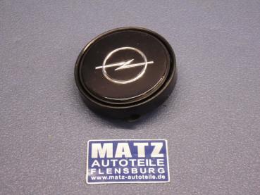 Signalknopf mit Opel Emblem - Lederbezogen - Opel Monza - Senator A