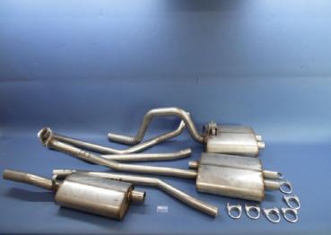 Auspuffanlage - Nirosta Edelstahl - Repro - Opel Kapitän B, Admiral B, Diplomat B - 2,8 S