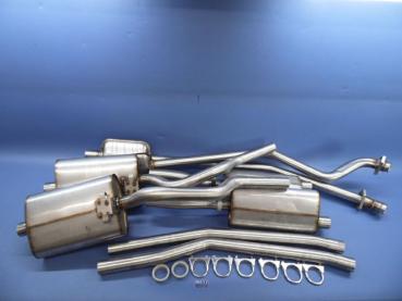 Auspuffanlage - Nirosta Edelstahl - Repro - Opel Admiral - Diplomat B - 5,4 S - V 8
