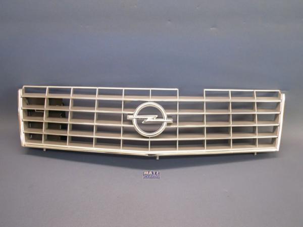 Kühlergitter, silber mit Firmenzeichen und Zierleiste - Opel Senator A bis Fg.Nr. D - 1003806