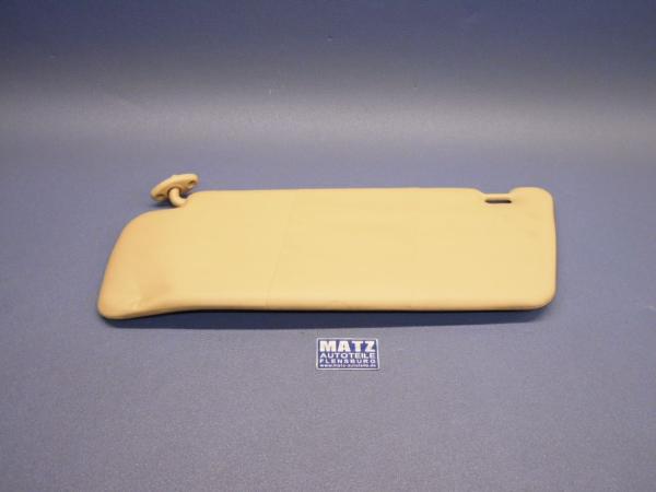 Sonnenblende links beige ohne Spiegel mit Parkscheinhalterung – Opel Monza / Senator A ab Fg.-Nr. D-1003807 – 14 37 267