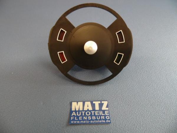 Blende für Kraftstoffanzeiger und Fernthermometer mit weißer Kappe - Opel Rekord C, Commodore A