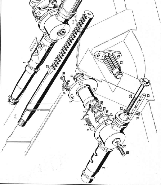 Feder im Bereich Lenkgetriebe s. Bild DKW Munga 0,25 Tonner 1817 203 18 00 000